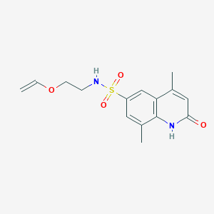 N-[2-(ethenyloxy)ethyl]-4,8-dimethyl-2-oxo-1,2-dihydroquinoline-6-sulfonamide