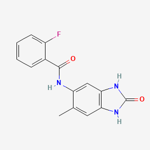 2-fluoro-N-(6-methyl-2-oxo-2,3-dihydro-1H-benzimidazol-5-yl)benzamide