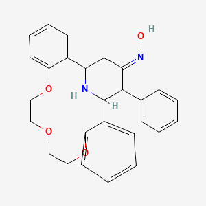 (18E)-N-hydroxy-17-phenyl-6,7,9,10,16,17,19,20-octahydro-18H-16,20-epiminodibenzo[h,o][1,4,7]trioxacyclohexadecin-18-imine