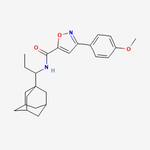 N-[1-(Adamantan-1-YL)propyl]-3-(4-methoxyphenyl)-1,2-oxazole-5-carboxamide