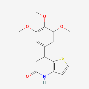 molecular formula C16H17NO4S B11474711 7-(3,4,5-trimethoxyphenyl)-6,7-dihydrothieno[3,2-b]pyridin-5(4H)-one 