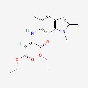 diethyl (2E)-2-[(1,2,5-trimethyl-1H-indol-6-yl)amino]but-2-enedioate