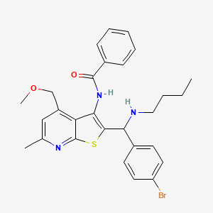 N-{2-[(4-bromophenyl)(butylamino)methyl]-4-(methoxymethyl)-6-methylthieno[2,3-b]pyridin-3-yl}benzamide