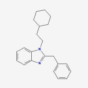 molecular formula C22H26N2 B11474755 2-benzyl-1-(2-cyclohexylethyl)-1H-benzimidazole 