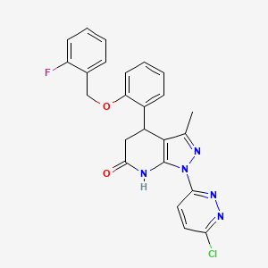 1-(6-chloropyridazin-3-yl)-4-{2-[(2-fluorobenzyl)oxy]phenyl}-3-methyl-1,4,5,7-tetrahydro-6H-pyrazolo[3,4-b]pyridin-6-one