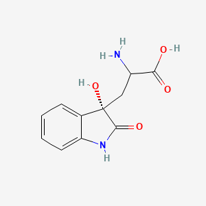 molecular formula C₁₁H₁₂N₂O₄ B1147478 2-Amino-3-[(3S)-3-hydroxy-2-oxo-1H-indol-3-yl]propanoic acid CAS No. 184955-21-3