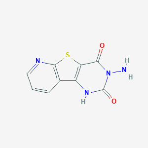 5-amino-8-thia-3,5,10-triazatricyclo[7.4.0.02,7]trideca-1(9),2(7),10,12-tetraene-4,6-dione