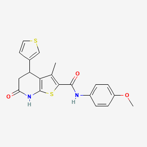 N-(4-methoxyphenyl)-3-methyl-6-oxo-4-(thiophen-3-yl)-4,5,6,7-tetrahydrothieno[2,3-b]pyridine-2-carboxamide