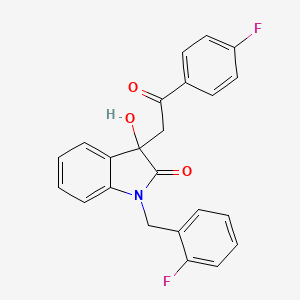 1-(2-fluorobenzyl)-3-[2-(4-fluorophenyl)-2-oxoethyl]-3-hydroxy-1,3-dihydro-2H-indol-2-one