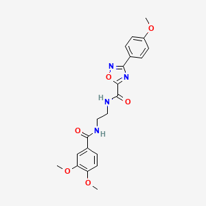 N-(2-{[(3,4-dimethoxyphenyl)carbonyl]amino}ethyl)-3-(4-methoxyphenyl)-1,2,4-oxadiazole-5-carboxamide