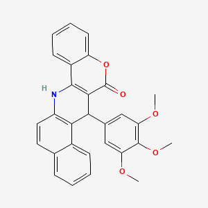 7-(3,4,5-trimethoxyphenyl)-7,14-dihydro-6H-benzo[f]chromeno[4,3-b]quinolin-6-one