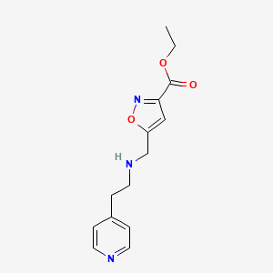 Ethyl 5-({[2-(pyridin-4-yl)ethyl]amino}methyl)-1,2-oxazole-3-carboxylate