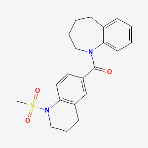 molecular formula C21H24N2O3S B11474851 [1-(methylsulfonyl)-1,2,3,4-tetrahydroquinolin-6-yl](2,3,4,5-tetrahydro-1H-1-benzazepin-1-yl)methanone 