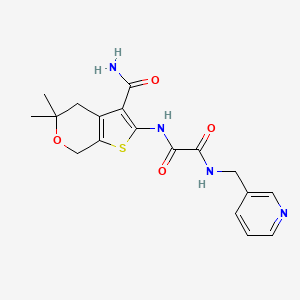 N-(3-carbamoyl-5,5-dimethyl-4,7-dihydro-5H-thieno[2,3-c]pyran-2-yl)-N'-(pyridin-3-ylmethyl)ethanediamide