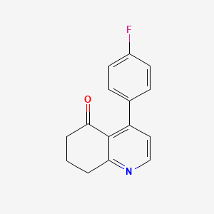 molecular formula C15H12FNO B11474869 4-(4-fluorophenyl)-7,8-dihydroquinolin-5(6H)-one 