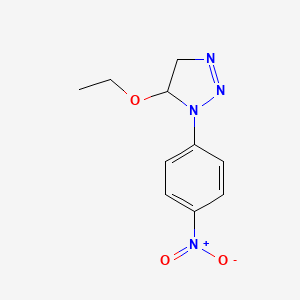 molecular formula C10H12N4O3 B11474881 5-ethoxy-1-(4-nitrophenyl)-4,5-dihydro-1H-1,2,3-triazole 