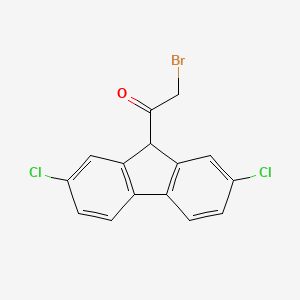 molecular formula C₁₅H₉BrCl₂O B1147490 2,7-Dichlorofluorenyl Bromomethyl Ketone CAS No. 53221-22-0