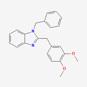 molecular formula C23H22N2O2 B11474908 1-benzyl-2-(3,4-dimethoxybenzyl)-1H-benzimidazole 