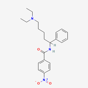 molecular formula C22H29N3O3.ClH B1147493 N-[5-(diethylamino)-1-phenylpentyl]-4-nitrobenzamide CAS No. 157832-55-8