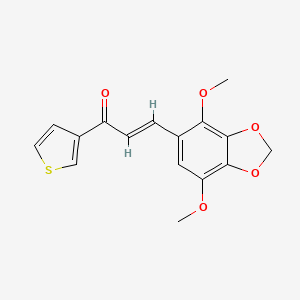 (2E)-3-(4,7-dimethoxy-1,3-benzodioxol-5-yl)-1-(thiophen-3-yl)prop-2-en-1-one