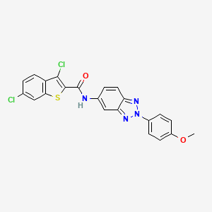 3,6-dichloro-N-[2-(4-methoxyphenyl)-2H-benzotriazol-5-yl]-1-benzothiophene-2-carboxamide