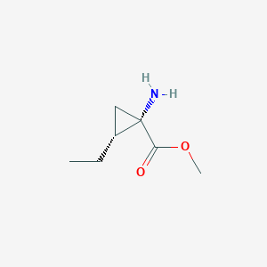 molecular formula C7H13NO2 B1147496 (1S,2R)-1-Amino-2-ethylcyclopropanecarboxylic acid methyl ester CAS No. 138457-95-1