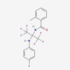 N-{1,1,1,3,3,3-hexafluoro-2-[(4-fluorophenyl)amino]propan-2-yl}-2-methylbenzamide