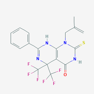 1-(2-methylallyl)-7-phenyl-2-thioxo-5,5-bis(trifluoromethyl)-2,3,5,8-tetrahydropyrimido[4,5-d]pyrimidin-4(1H)-one