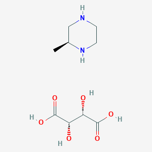 molecular formula C9H18N2O6 B1147497 (S)-2-Methylpiperazine (2S,3S)-2,3-dihydroxysuccinate CAS No. 126458-15-9