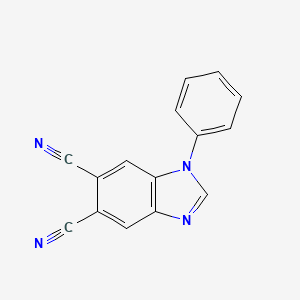 molecular formula C15H8N4 B11475080 1H-1,3-Benzimidazole-5,6-dicarbonitrile, 1-phenyl- 