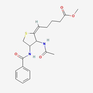 methyl (5E)-5-[3-(acetylamino)-4-[(phenylcarbonyl)amino]dihydrothiophen-2(3H)-ylidene]pentanoate