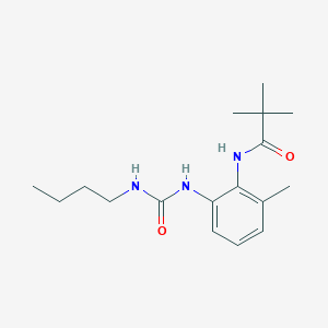 molecular formula C17H27N3O2 B11475102 N-{2-[(butylcarbamoyl)amino]-6-methylphenyl}-2,2-dimethylpropanamide 