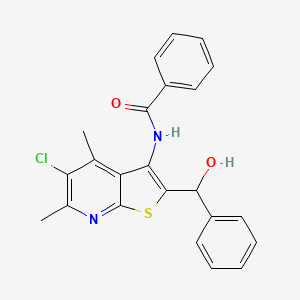 N-{5-chloro-2-[hydroxy(phenyl)methyl]-4,6-dimethylthieno[2,3-b]pyridin-3-yl}benzamide