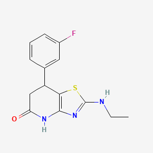 2-(Ethylamino)-7-(3-fluorophenyl)-4H,6H,7H-[1,3]thiazolo[4,5-b]pyridin-5-one