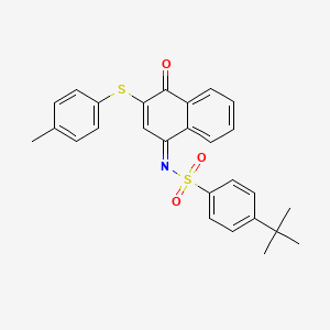 4-tert-butyl-N-[(1Z)-3-[(4-methylphenyl)sulfanyl]-4-oxonaphthalen-1(4H)-ylidene]benzenesulfonamide