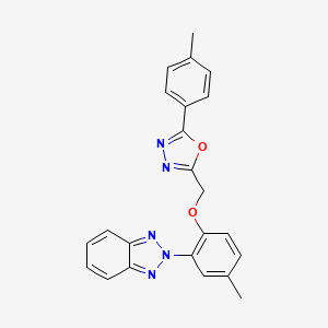 2-(5-methyl-2-{[5-(4-methylphenyl)-1,3,4-oxadiazol-2-yl]methoxy}phenyl)-2H-benzotriazole