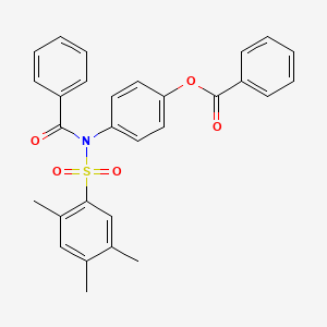 4-{(Phenylcarbonyl)[(2,4,5-trimethylphenyl)sulfonyl]amino}phenyl benzoate