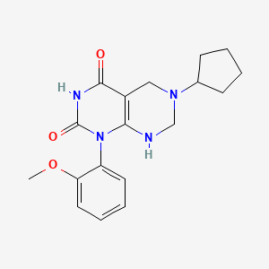 6-cyclopentyl-1-(2-methoxyphenyl)-5,6,7,8-tetrahydropyrimido[4,5-d]pyrimidine-2,4(1H,3H)-dione