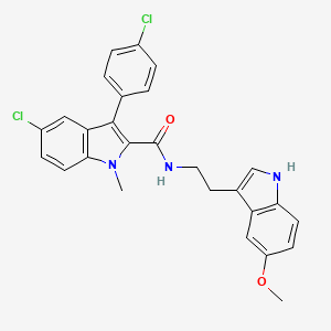 5-chloro-3-(4-chlorophenyl)-N-[2-(5-methoxy-1H-indol-3-yl)ethyl]-1-methyl-1H-indole-2-carboxamide