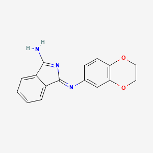 (Z)-N-(3-iminoisoindolin-1-ylidene)-2,3-dihydrobenzo[b][1,4]dioxin-6-amine