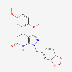 1-(1,3-benzodioxol-5-ylmethyl)-4-(2,5-dimethoxyphenyl)-1,4,5,7-tetrahydro-6H-pyrazolo[3,4-b]pyridin-6-one