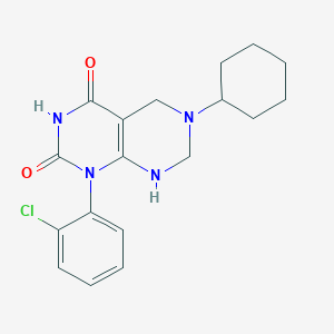 1-(2-chlorophenyl)-6-cyclohexyl-5,6,7,8-tetrahydropyrimido[4,5-d]pyrimidine-2,4(1H,3H)-dione