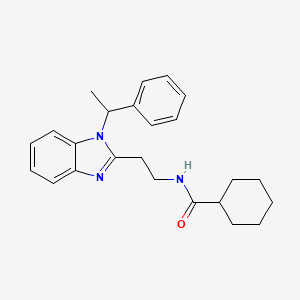 N-{2-[1-(1-phenylethyl)-1H-benzimidazol-2-yl]ethyl}cyclohexanecarboxamide