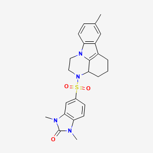 1,3-dimethyl-5-[(8-methyl-1,2,3a,4,5,6-hexahydro-3H-pyrazino[3,2,1-jk]carbazol-3-yl)sulfonyl]-1,3-dihydro-2H-benzimidazol-2-one