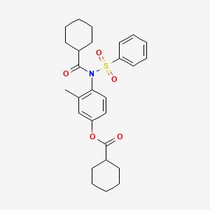 4-[(Cyclohexylcarbonyl)(phenylsulfonyl)amino]-3-methylphenyl cyclohexanecarboxylate