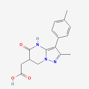 [2-Methyl-3-(4-methylphenyl)-5-oxo-4,5,6,7-tetrahydropyrazolo[1,5-a]pyrimidin-6-yl]acetic acid