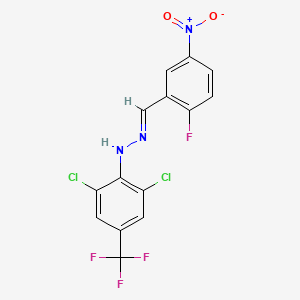 (2E)-1-[2,6-dichloro-4-(trifluoromethyl)phenyl]-2-(2-fluoro-5-nitrobenzylidene)hydrazine