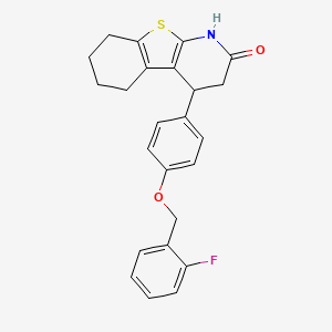 4-{4-[(2-fluorobenzyl)oxy]phenyl}-3,4,5,6,7,8-hexahydro[1]benzothieno[2,3-b]pyridin-2(1H)-one