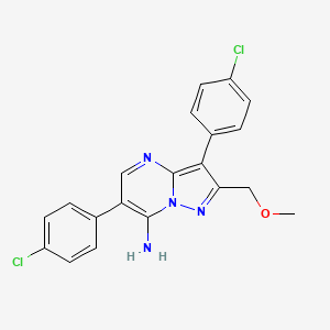 3,6-Bis(4-chlorophenyl)-2-(methoxymethyl)pyrazolo[1,5-a]pyrimidin-7-amine