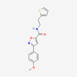 3-(4-methoxyphenyl)-N-[2-(thiophen-2-yl)ethyl]-1,2-oxazole-5-carboxamide